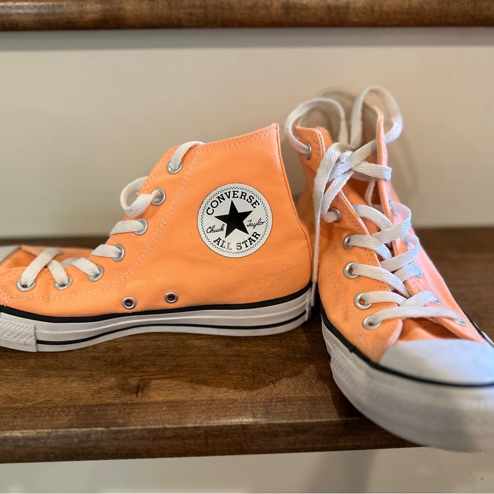 Converse Peach High Top All Star Sneakers